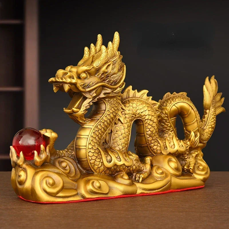 Home Office Feng Shui - Feng Shui Bakır Hayvan Ejderha Süsleri,