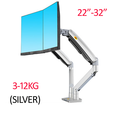 Monitor Arm Dual - NB F195A Alüminyum Gazlı Yaylı Kol