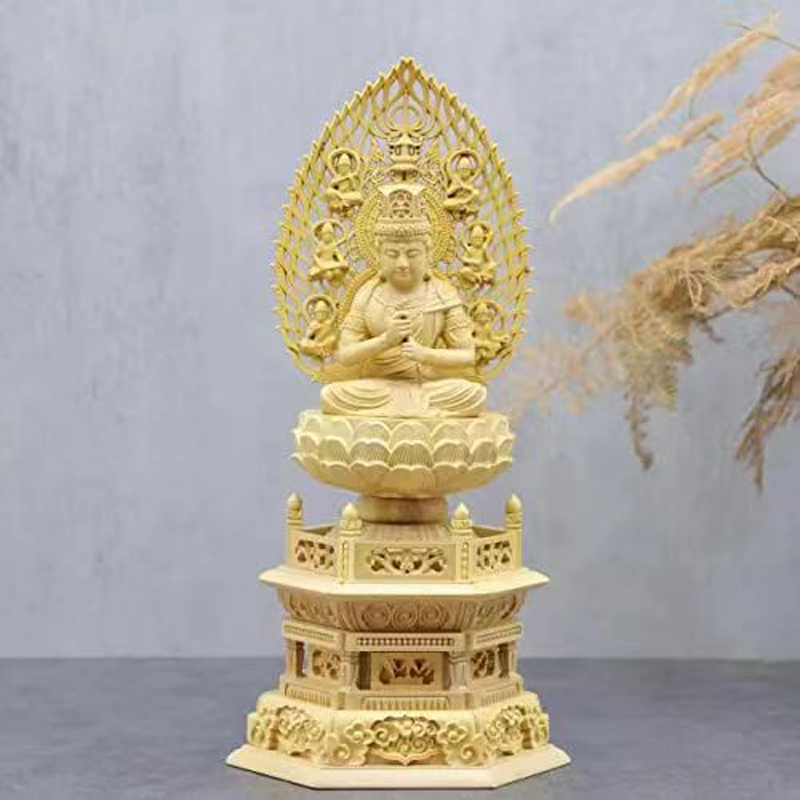 Home Office Feng Shui - Huangyang Ahşap Oyma Buda Heykeli, Fengshui