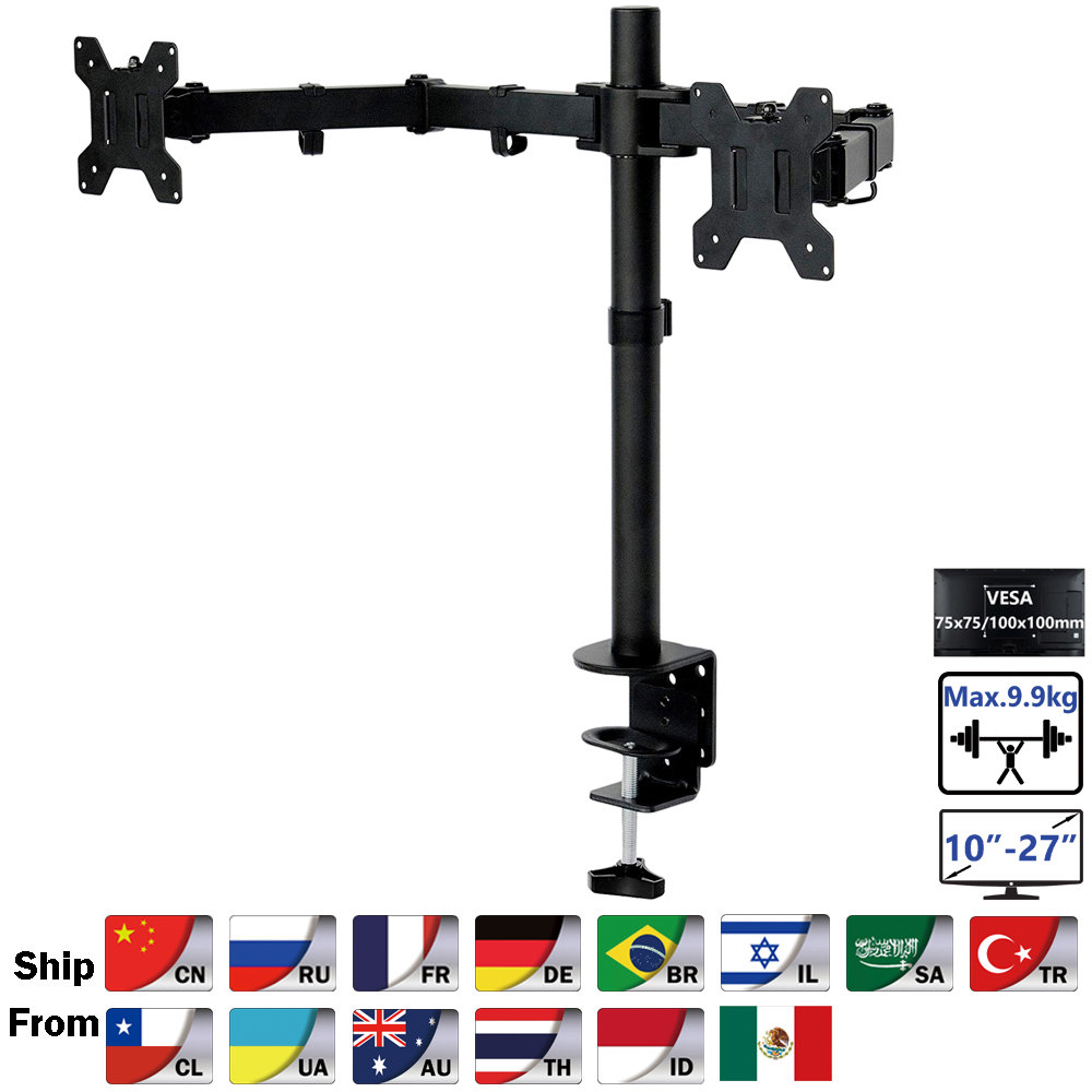Monitor Arm Dual - MS02 masaüstü sıkma tam hareket 360