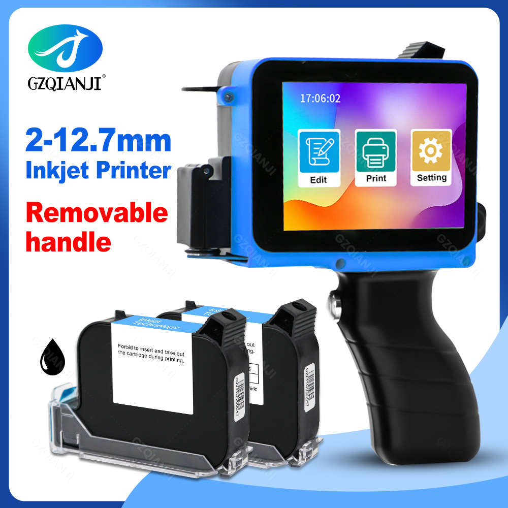 Label Maker Machine - 12.7mm Etiket Mürekkep Püskürtmeli Yazıcı El