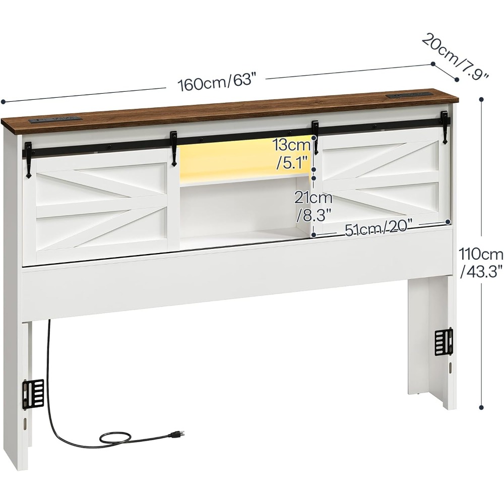 Bookcase Wood Shelf - Depolama Raflı Kraliçe Başlık, Çiftlik Evi