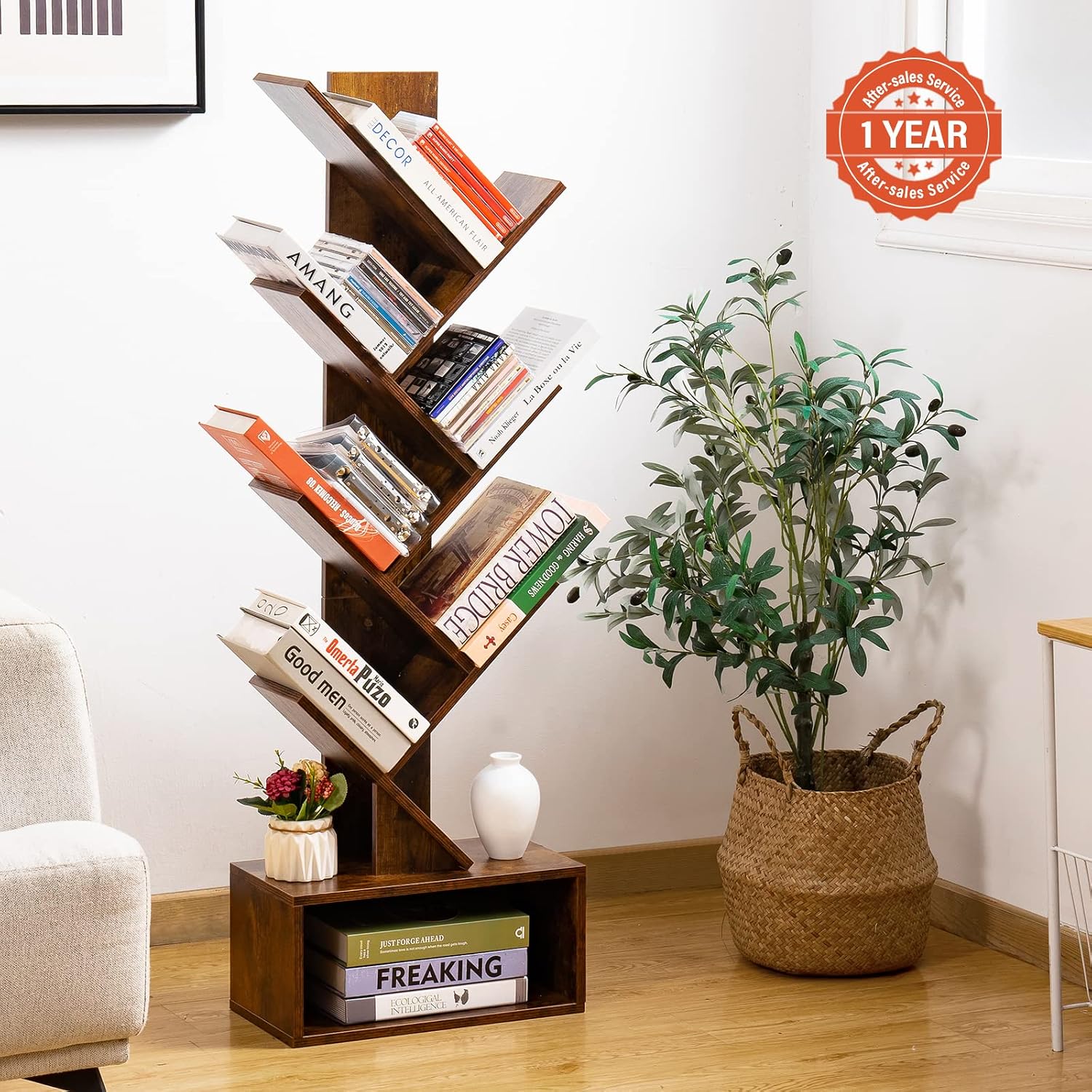 Yoobure Tree Kitaplık - 6 Rafl - Bookcase Wood Shelf incelemesi ve fiyatı