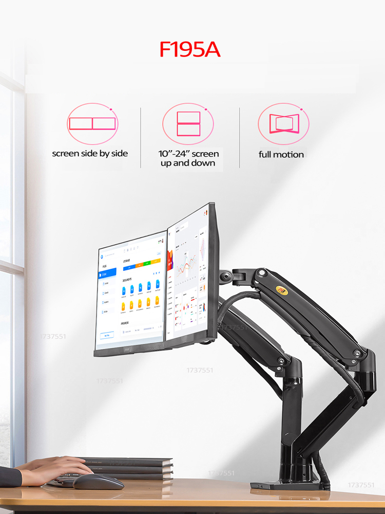 NB F195A Alüminyum Gazlı Yaylı - Monitor Arm Dual incelemesi ve fiyatı