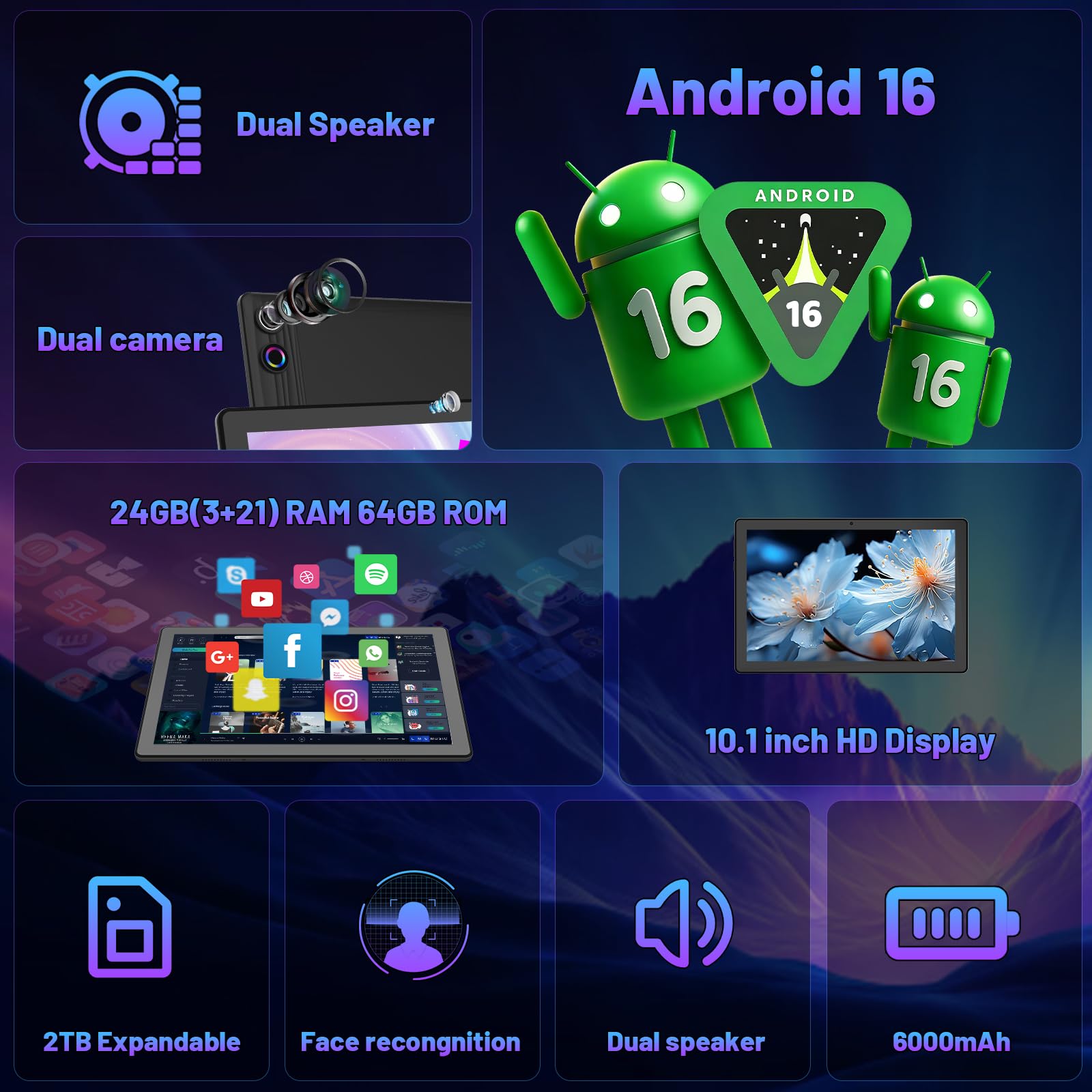 10.1 İnç Android 16 Tablet Pak - Monitor Arm Dual incelemesi ve fiyatı