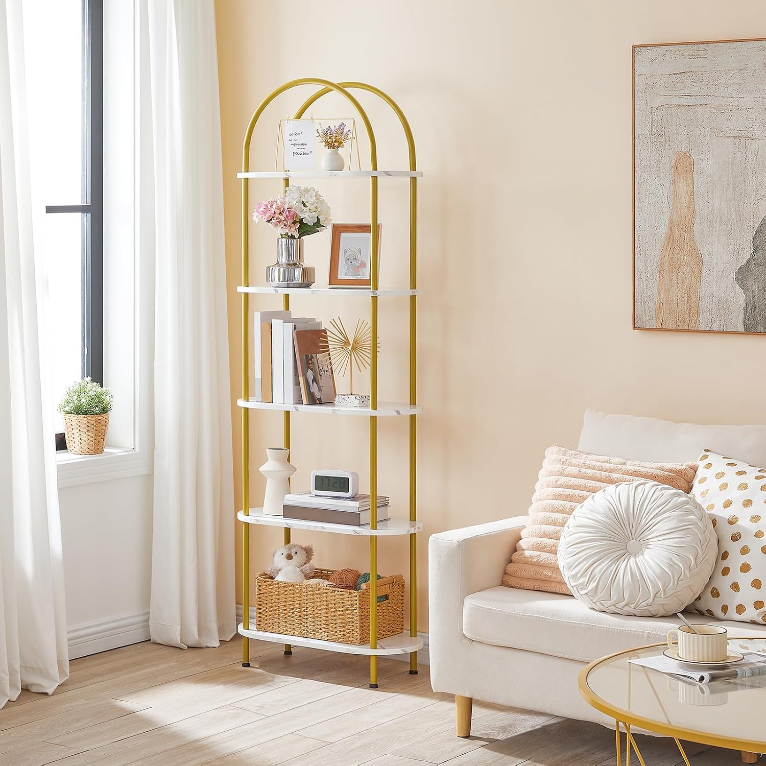 HOOBRO 5 Katmanlı Açık Kitaplı - Bookcase Wood Shelf incelemesi ve fiyatı