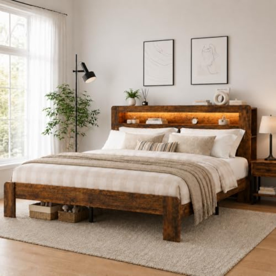 Yatak Odası için Depolama Alan - Bookcase Wood Shelf incelemesi ve fiyatı