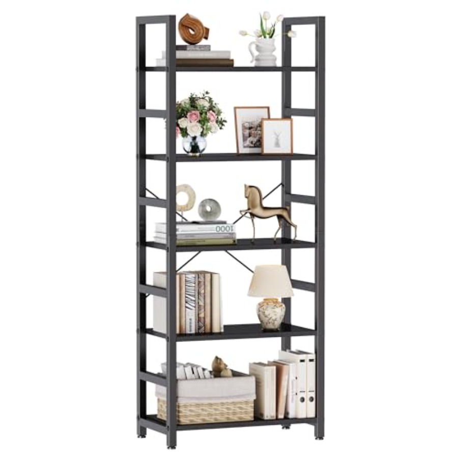 5 Katlı Kitaplık, Modern Uzun  - Bookcase Wood Shelf incelemesi ve fiyatı