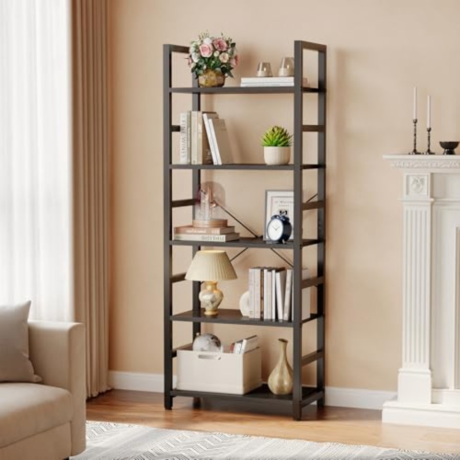 5 Katlı Kitaplık, Modern Uzun  - Bookcase Wood Shelf incelemesi ve fiyatı