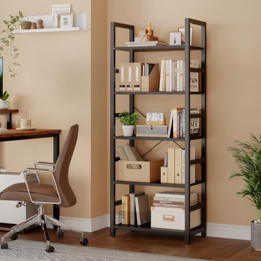 5 Katlı Kitaplık, Modern Uzun  - Bookcase Wood Shelf incelemesi ve fiyatı