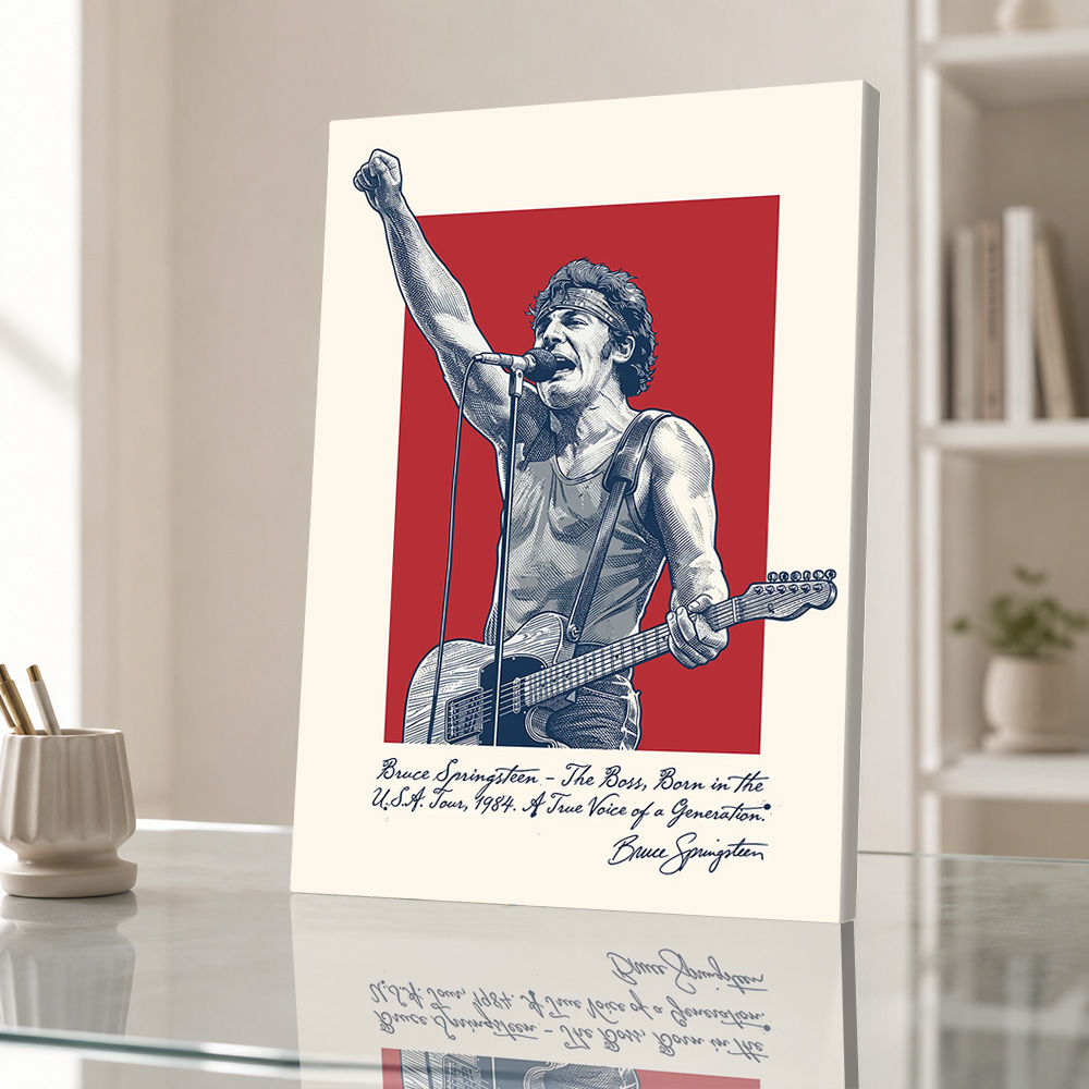 Bruce Springsteen Kanvas Poste - Home Office Icon incelemesi ve fiyatı