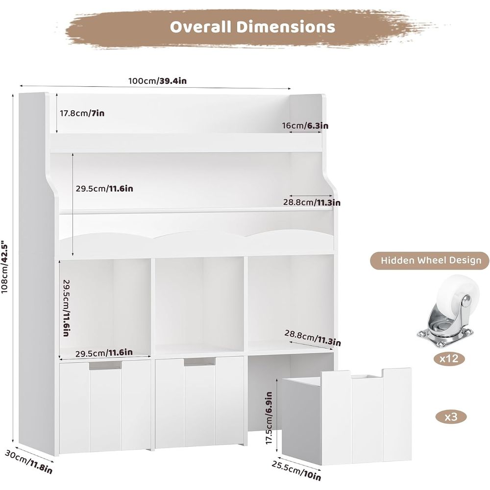 Çocuk Oyuncak Saklama Düzenley - Bookcase Wood Shelf incelemesi ve fiyatı