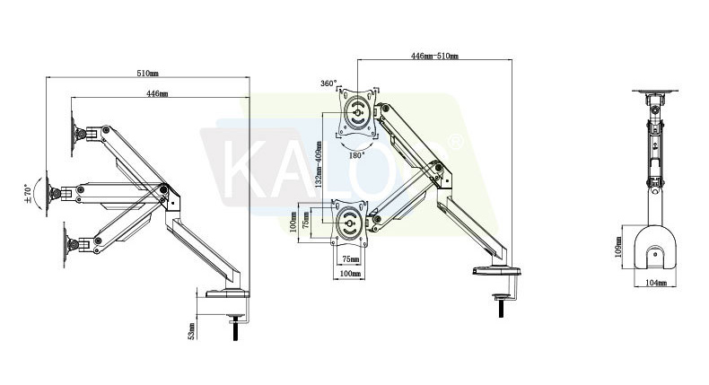 D200 2-9kg Ergonomik Çift Koll - Monitor Arm Dual incelemesi ve fiyatı