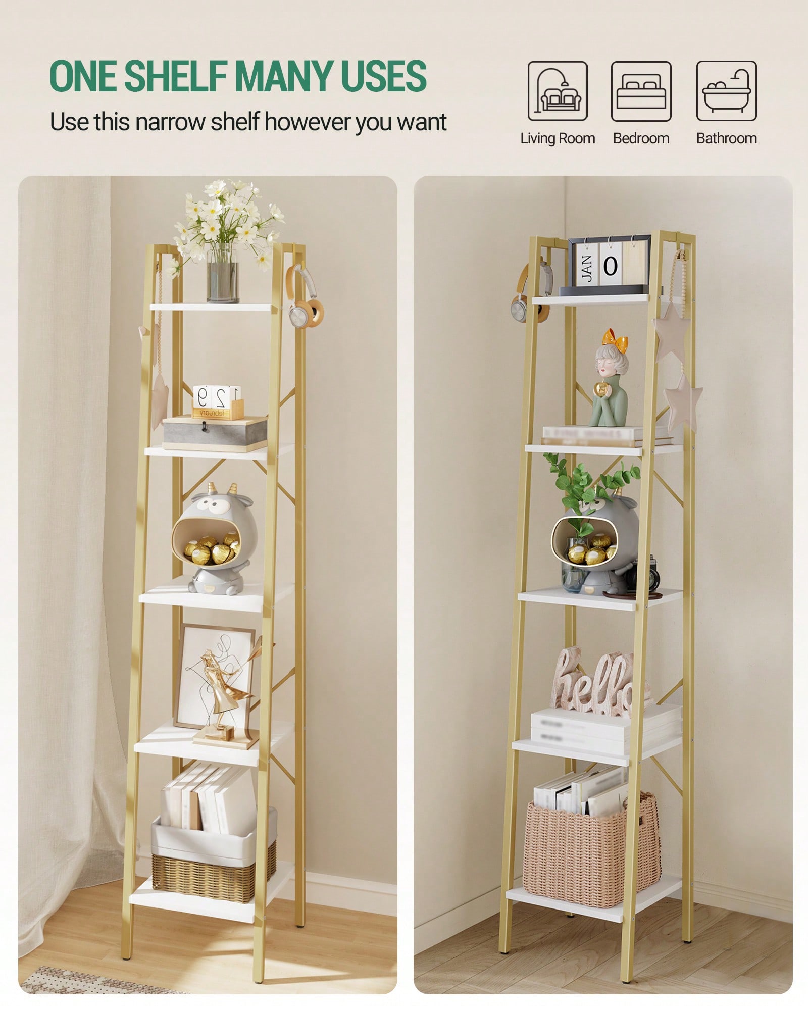 5 Katlı Merdiven Rafı Modern G - Bookcase Wood Shelf incelemesi ve fiyatı